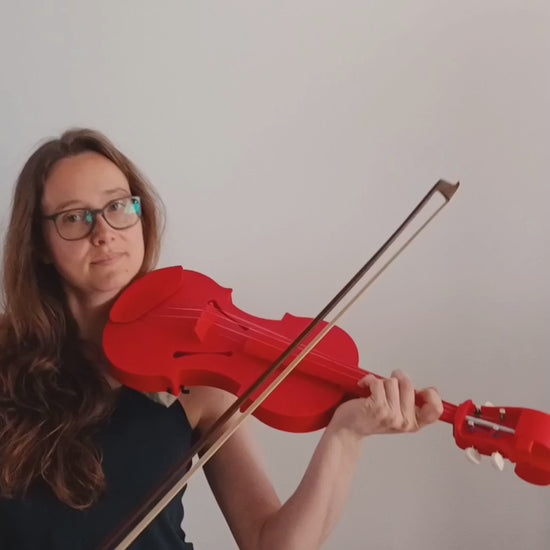 hele viool rood krul zijkant vioolfabriek